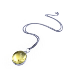 Χειροποίητο ασημένιο μενταγιόν Κιτρίνης (Citrine) eGAIA