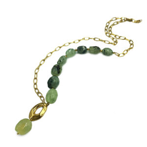 Χειροποίητο κολιέ βότσαλο Πρενίτης – Ο λίθος της αυτογνωσίας