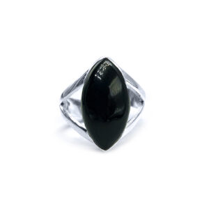 Χειροποίητο ασημένιο δαχτυλίδι Μαύρος Όνυχας (ναβετα) eGAIA