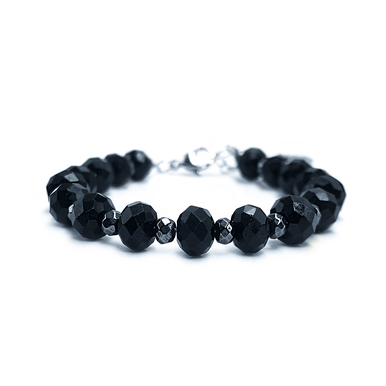 Χειροποίητο βραχιόλι Μαύρη Τουρμαλίνη - Αιματίτης eGAIA