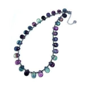 Χειροποίητο κολιέ Φθορίτης (δάκρυ) – Ο λίθος της εναρμόνισης