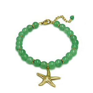 Χειροποίητο βραχιόλι (αστερίας) Πράσινη Αβεντουρίνη eGAIA
