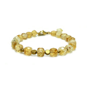 Χειροποίητο βραχιόλι Κιτρίνης (Citrine) ταγέ eGAIA