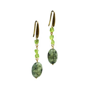Χειροποίητα σκουλαρίκια Πρενίτης και Περίδοτο (Peridot) eGAIA
