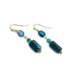 Χειροποίητα σκουλαρίκια Μπλε Απατίτης eGAIA