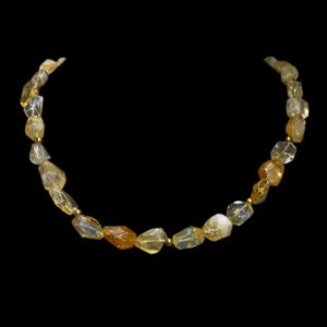 Χειροποίητο κολιέ Κιτρίνης – Ο λίθος του πλούτου και της ευημερίας