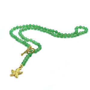 Χειροποίητο κολιε (αστερίας) Πράσινη Αβεντουρίνη eGAIA