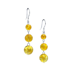Χειροποίητα ασημένια σκουλαρίκια Κιτρίνης (Citrine) – Ο λίθος του πλούτου και της ευημερίας