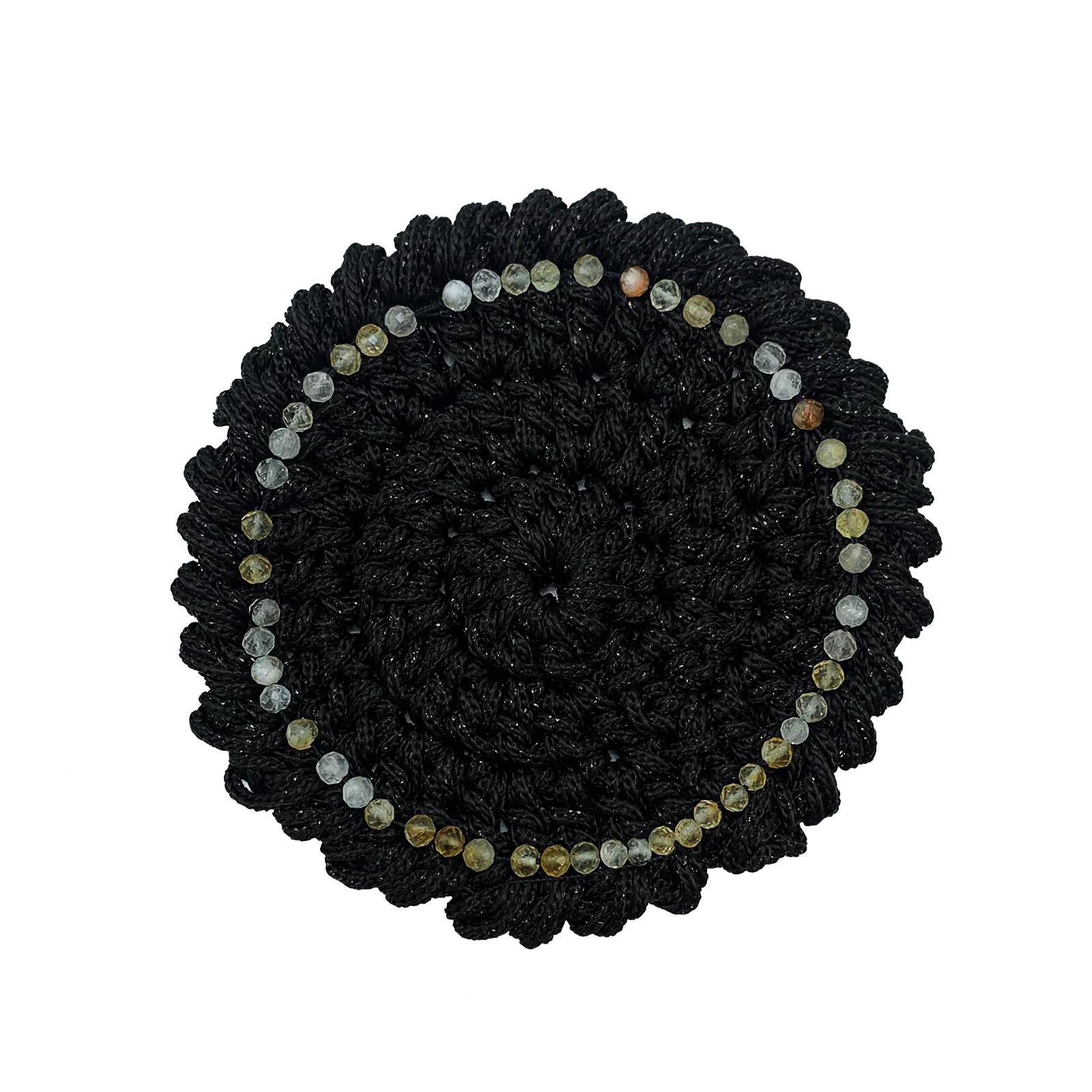 Χειροποίητο πλεκτό σουβέρ Κιτρίνης (Citrine) eGAIA