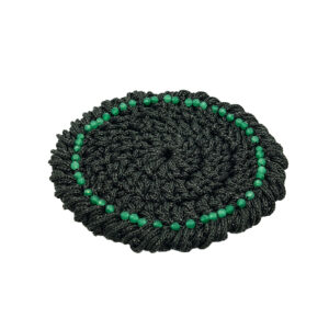 Χειροποίητο πλεκτό σουβέρ Πράσινη Αβεντουρίνη – Ο λίθος της τύχης