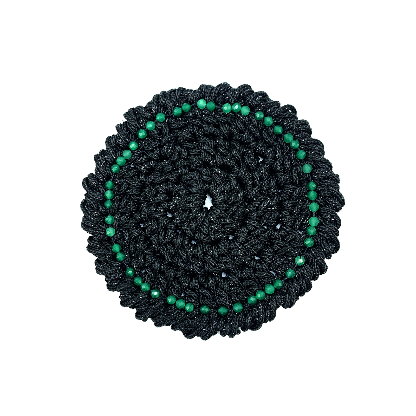 Χειροποίητο πλεκτό σουβέρ Πράσινη Αβεντουρίνη eGAIA