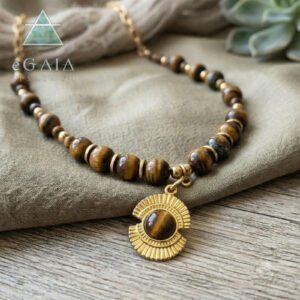 Χειροποίητο κολιέ Μάτι της Τίγρης eGAIA