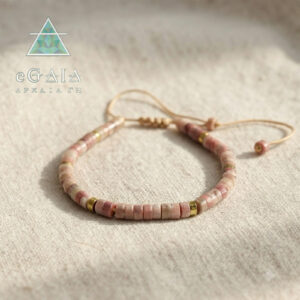 Βραχιόλι macrame Ροδονίτης eGAIA