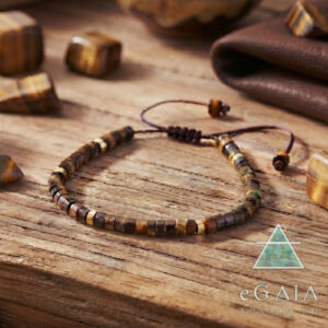 Βραχιόλι Macrame Μάτι της Τίγρης eGAIA