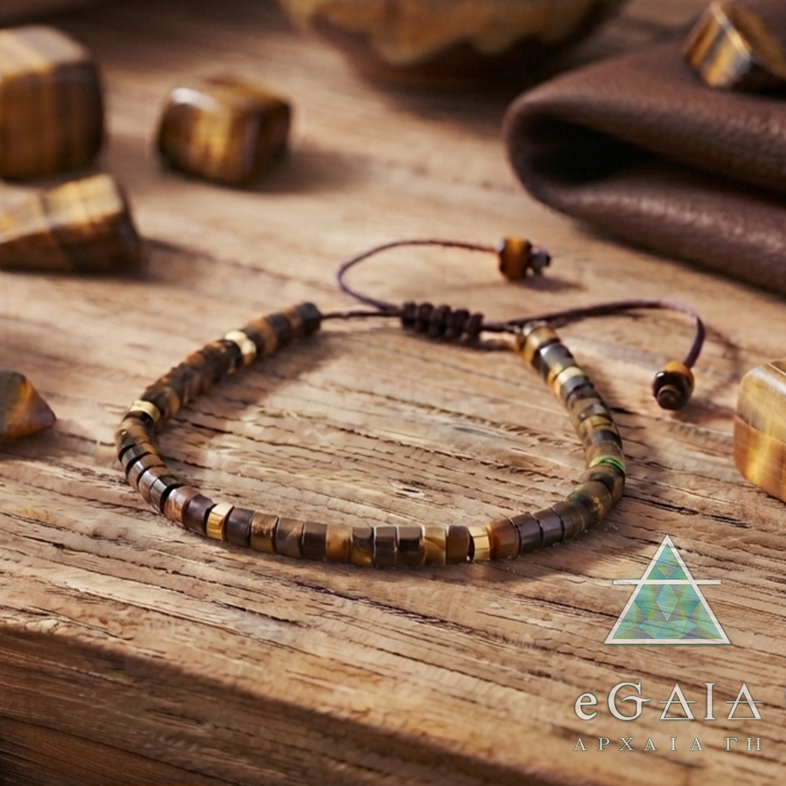 Βραχιόλι Macrame Μάτι της Τίγρης eGAIA