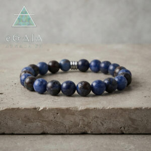 Χειροποίητο βραχιόλι με Μπλε Καφέ Οπάλιο (Blue Brown Opal) eGAIA