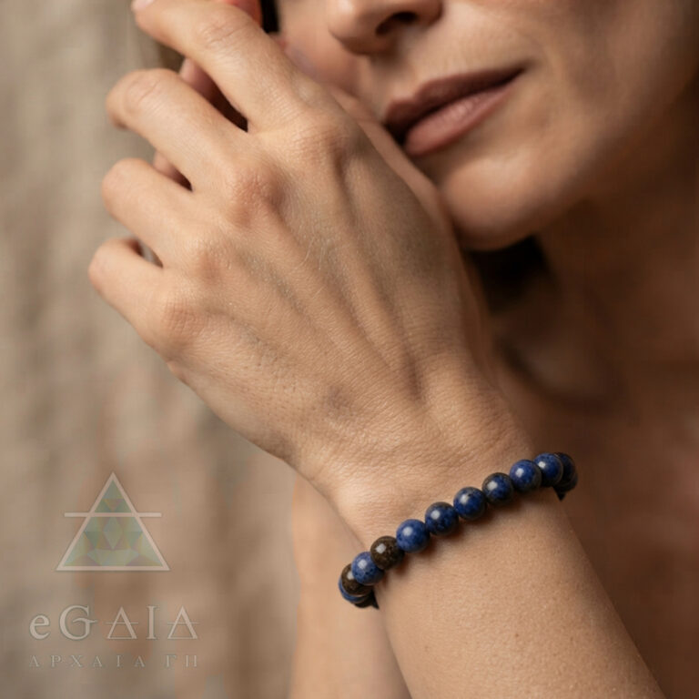 Χειροποίητο βραχιόλι με Μπλε Καφέ Οπάλιο (Blue Brown Opal) – Ο λίθος της Εσωτερικής Αρμονίας και της Διαίσθησης