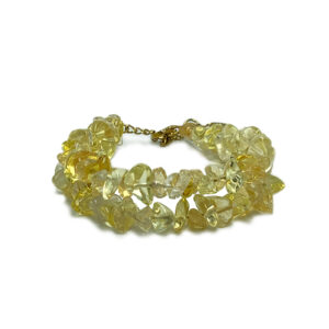 Χειροποίητο βραχιόλι Κιτρίνης (Citrine) διπλό eGAIA