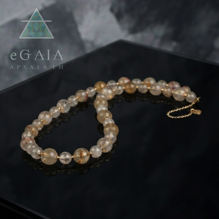 Χειροποίητο κολιέ Κιτρίνης (Citrine) – Ο λίθος του πλούτου και της ευημερίας