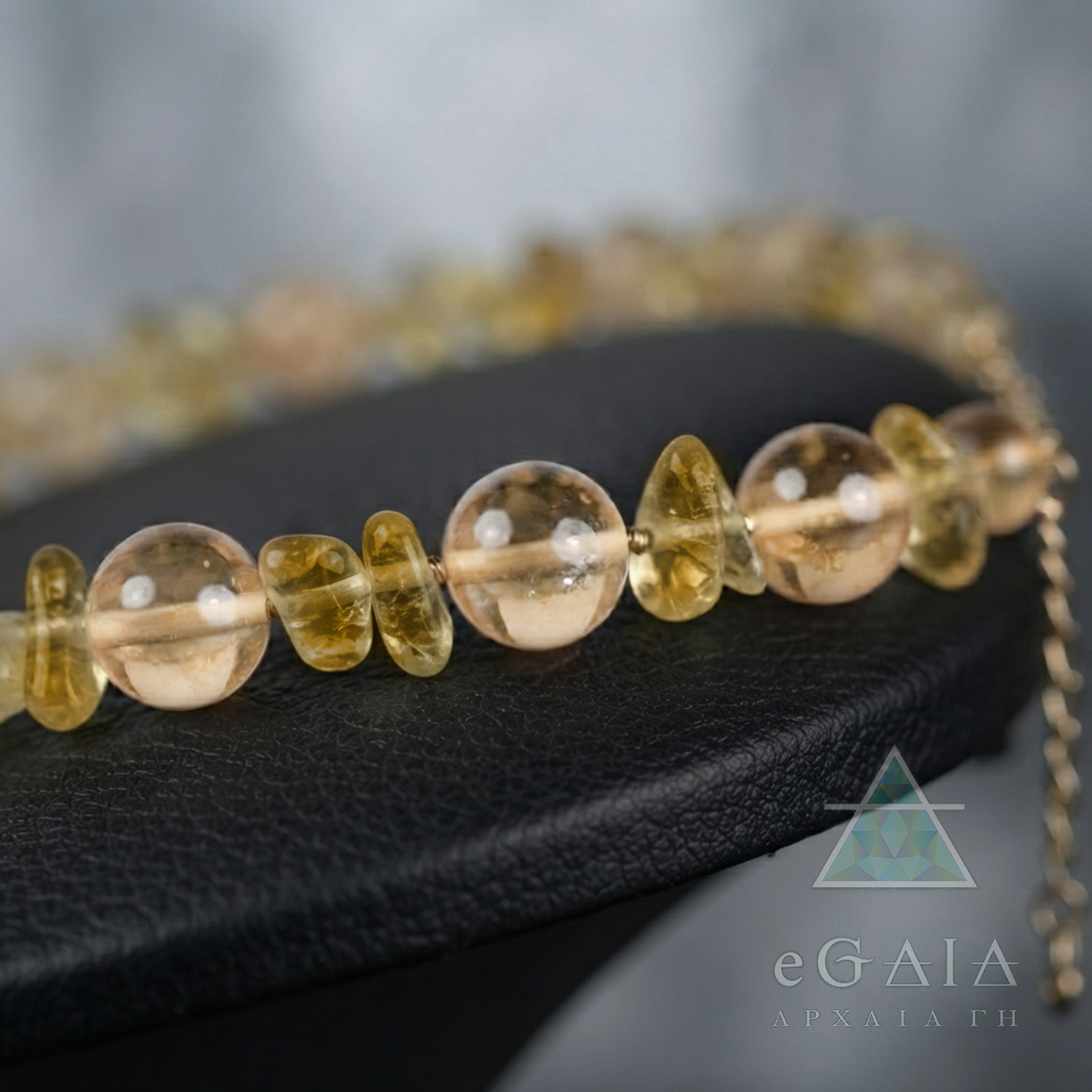 Χειροποίητο κολιέ Κιτρίνης (Citrine) eGAIA