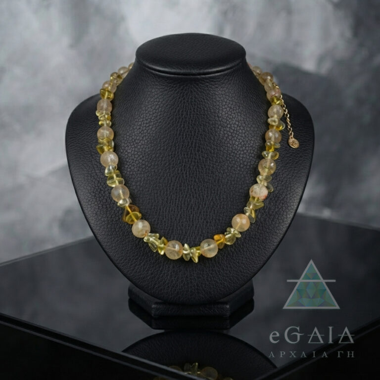 Χειροποίητο κολιέ Κιτρίνης (Citrine) – Ο λίθος του πλούτου και της ευημερίας
