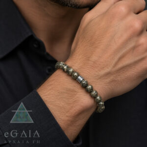 Χειροποίητο βραχιόλι Golden Πυρίτης 6mm eGAIA