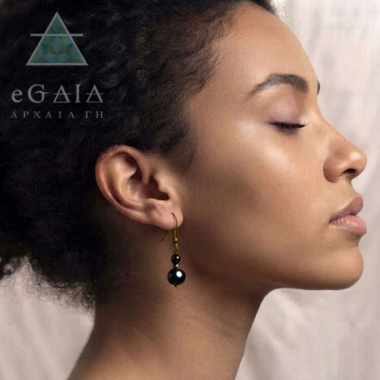 Χειροποίητα σκουλαρίκια Μαύρος Όνυχας (6-8mm) – Ο λίθος της αντοχής και της επιμονής