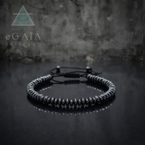 Ανδρικό Βραχιόλι Macrame Αιματίτης eGAIA