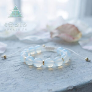 Βραχιόλι macrame με Φεγγαρόπετρα 12mm eGAIA